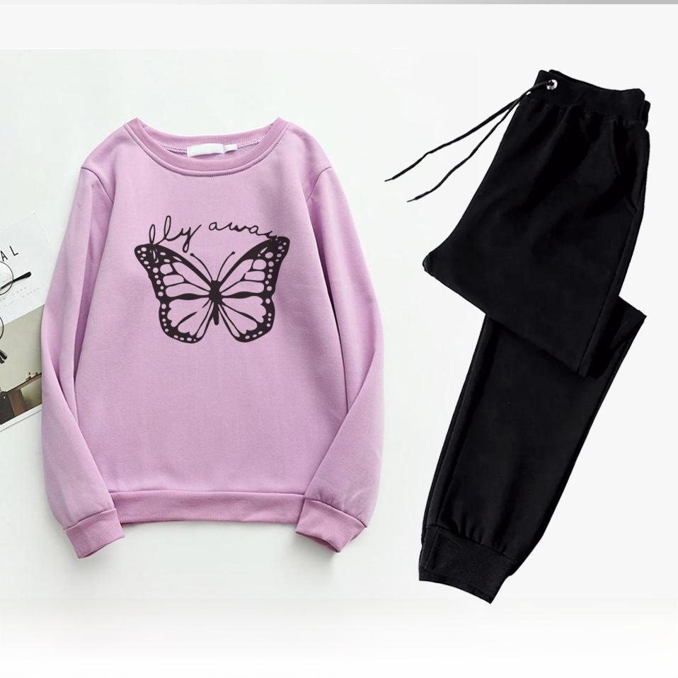 FLY AWAY BUTTERFLY PRINTED TRACKSUIT
