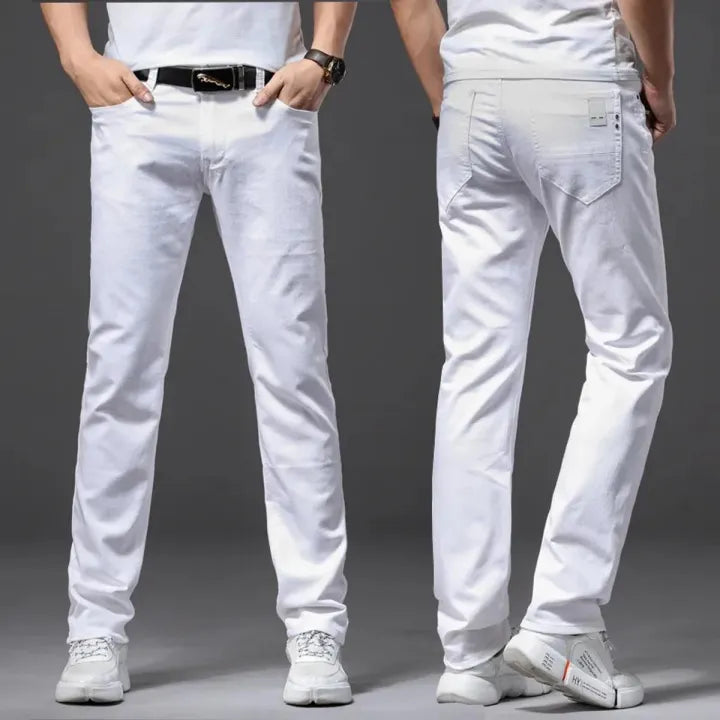 Pure White Cotton Jeans Pant for Men and Boys Premium Quality