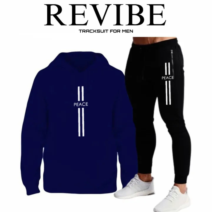 REVIBE - Blue Peace Printed Tracksuit For Men