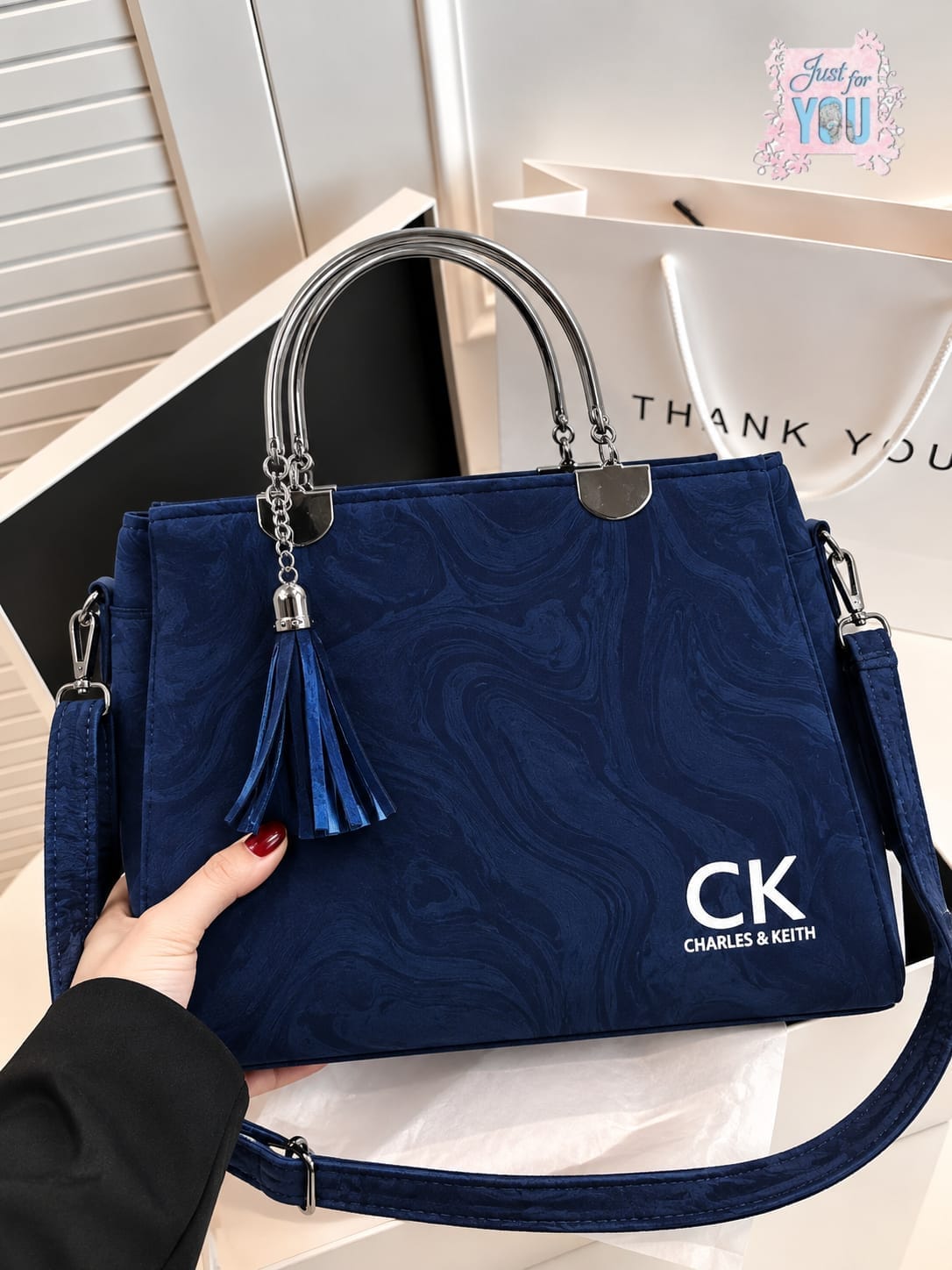 CRALES & KEITH Women's Premium Crossbody Bag with 3 Compartments | Stylish Long Strap Handbag