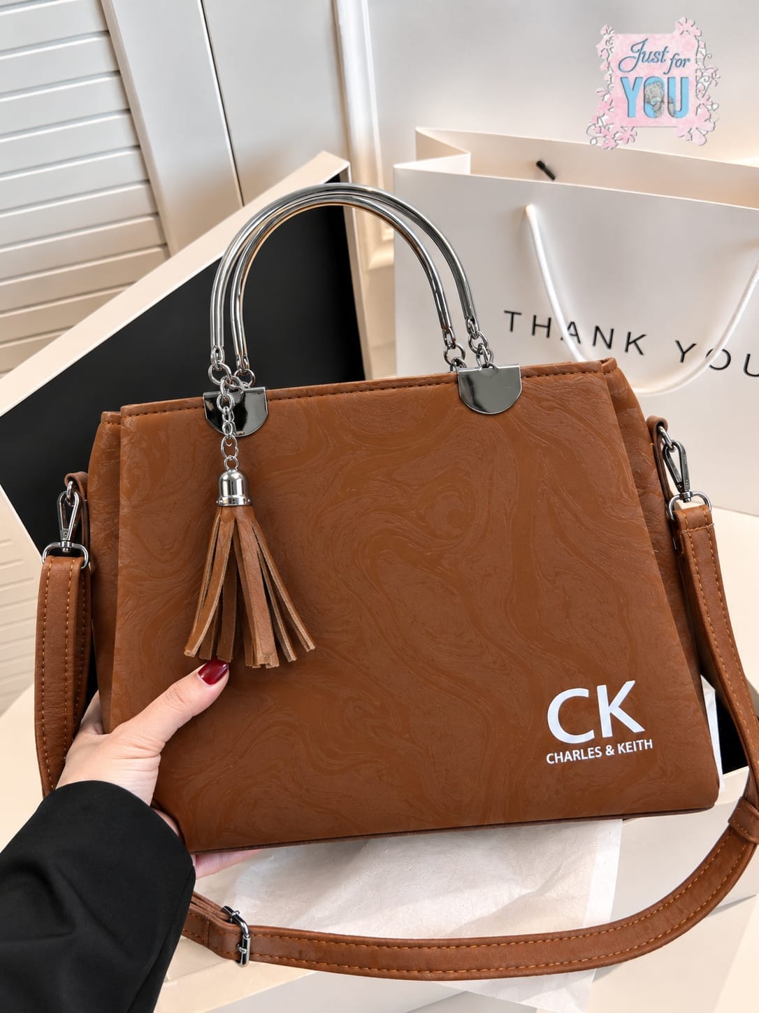 CRALES & KEITH Women's Premium Crossbody Bag with 3 Compartments | Stylish Long Strap Handbag
