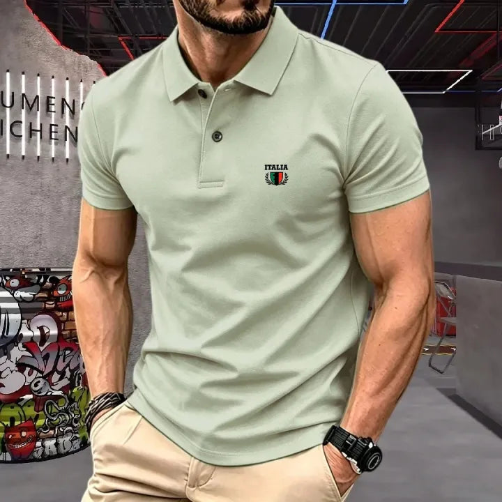Men's Quick-Drying Breathable Casual Polo Shirt Short Sleeve Summer Streetwear Business Top