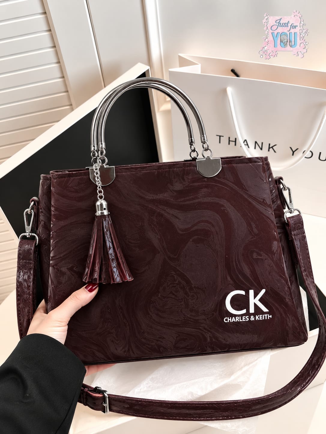 CRALES & KEITH Women's Premium Crossbody Bag with 3 Compartments | Stylish Long Strap Handbag