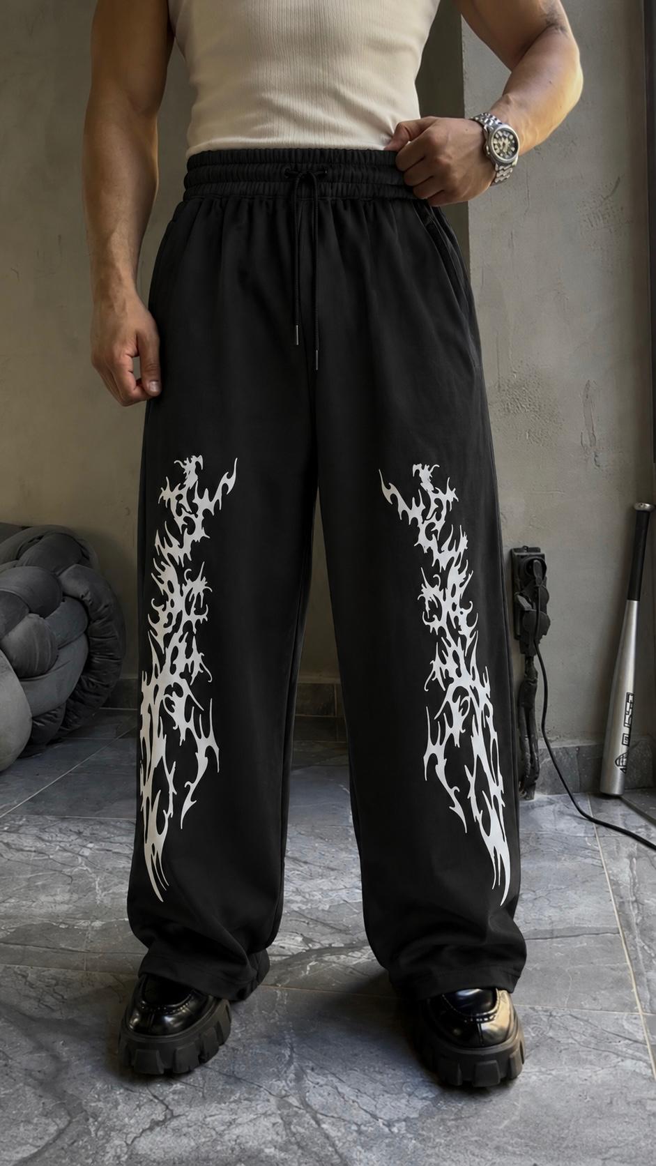 Dark Flame Baggy Trousers – Bold Streetwear Pants