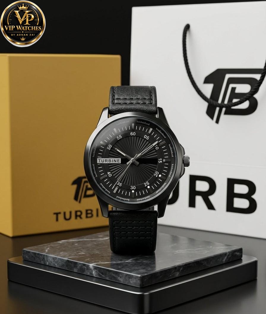 Turbine Original Men's Watch – Premium Quality Strap, Stainless Steel Back with Original Box & Shopping Bag
