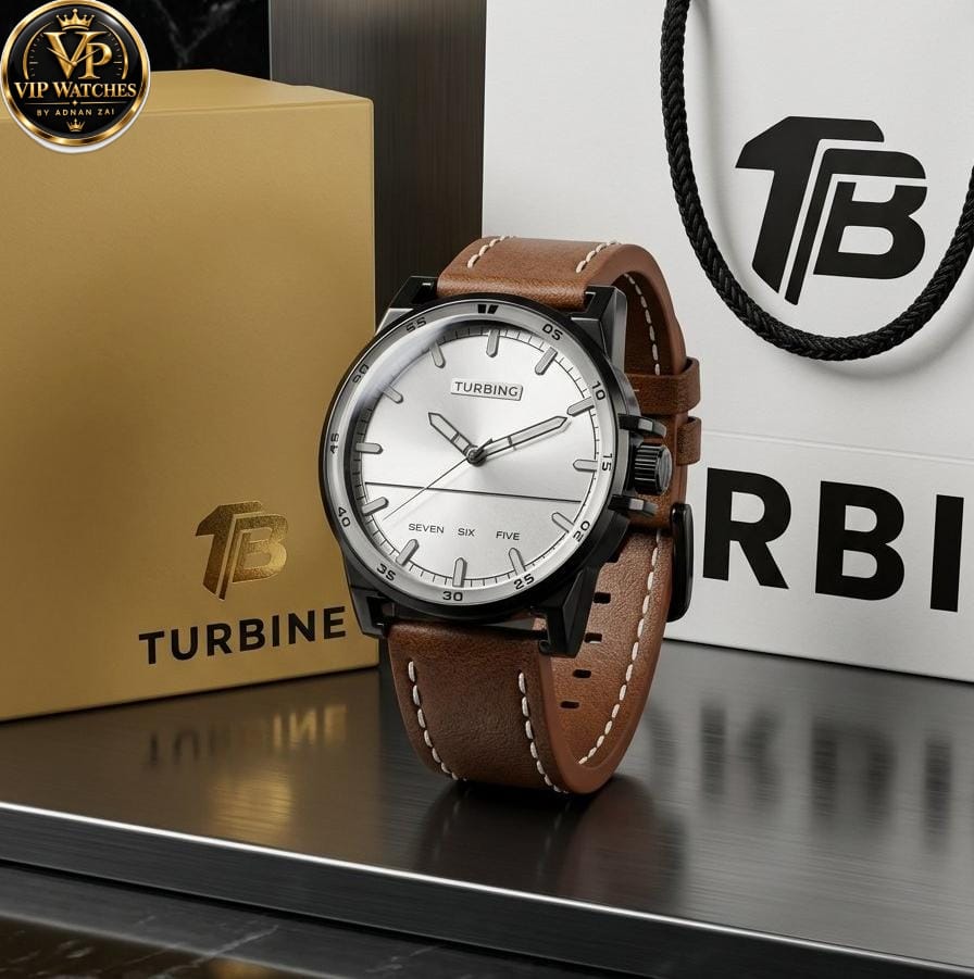 Turbine Original Men's Watch with Premium Strap, Stainless Steel Back, Original Brand Box & Bag