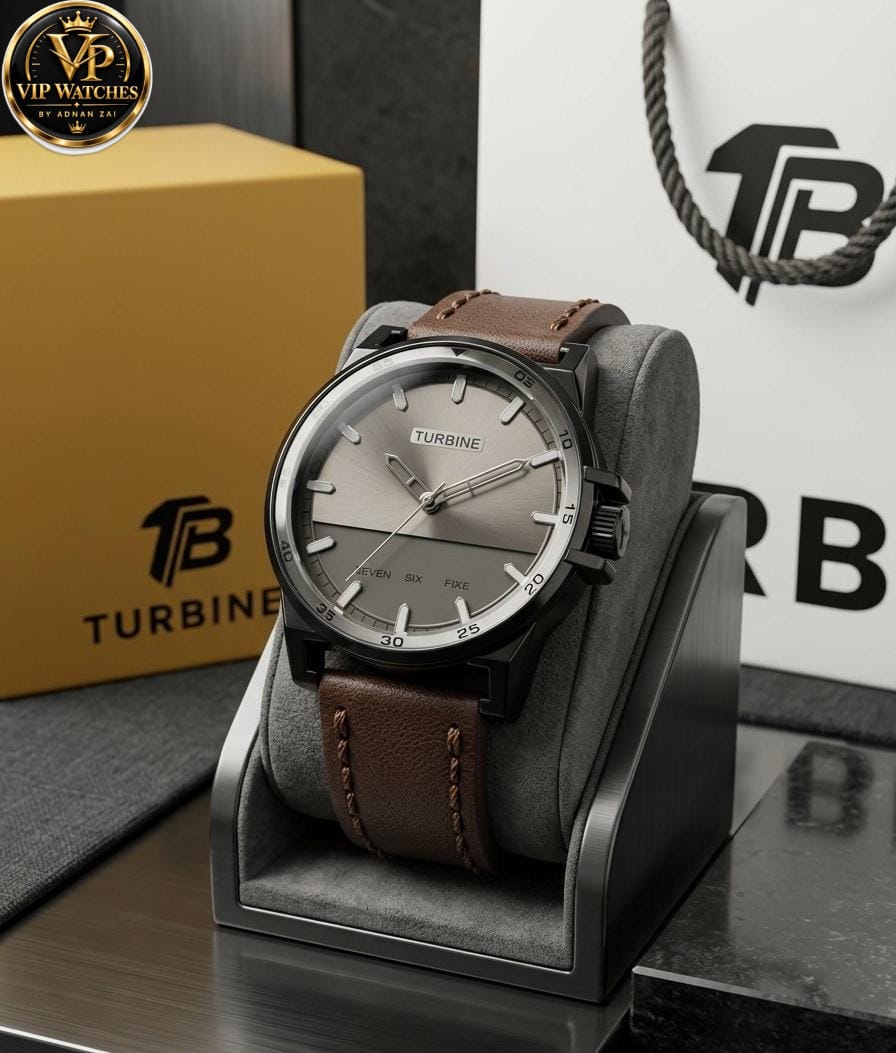 Turbine Original Men's Watch with Premium Strap, Stainless Steel Back, Original Brand Box & Bag