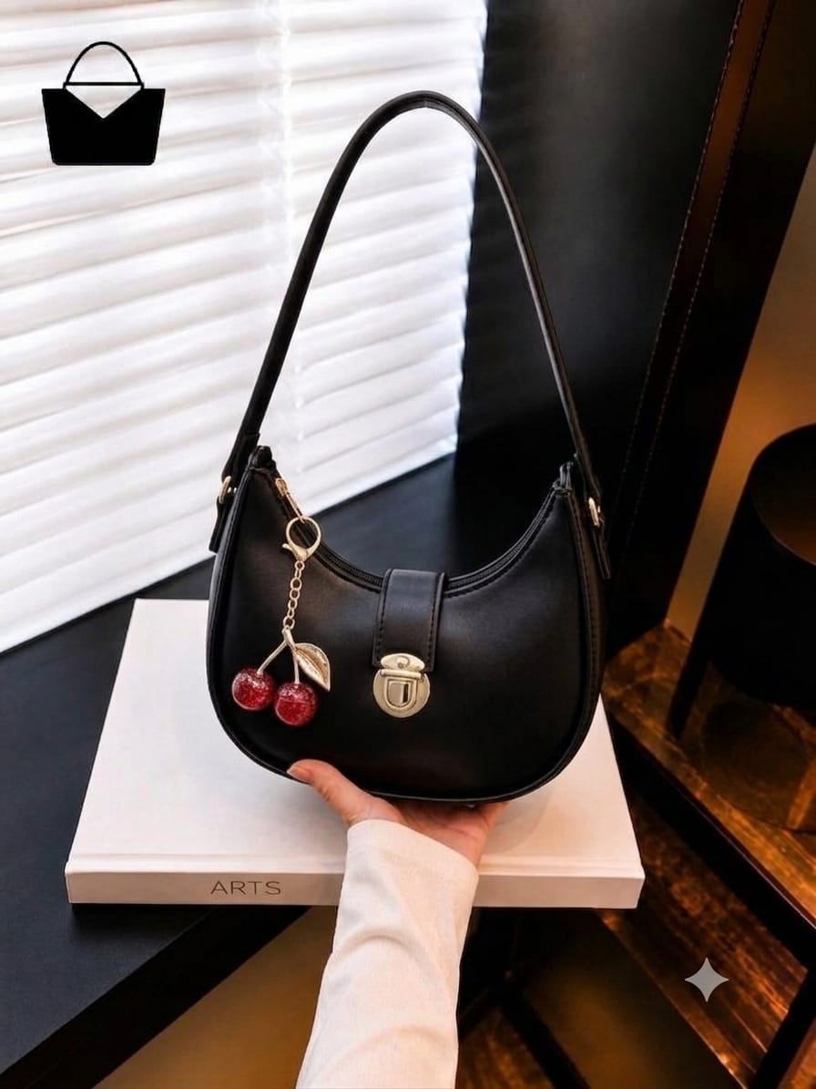 Mini Moon Cherry Shoulder Bag for Women – Cute Cherry Charm