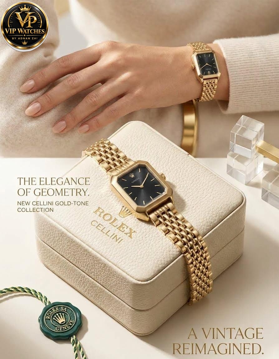 Rolex-Inspired Women’s Vintage Watch – Elegant Dial, Stylish Chain & Trendy Colors ⌚✨