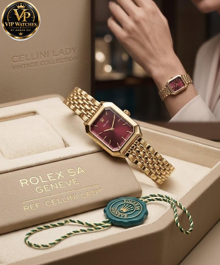Rolex-Inspired Women’s Vintage Watch – Elegant Dial, Stylish Chain & Trendy Colors ⌚✨
