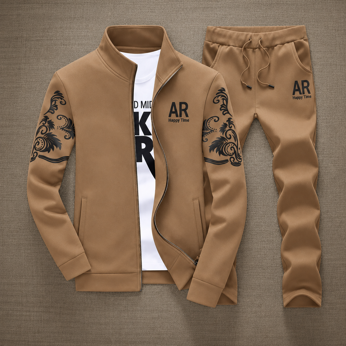 Trendy Mens Fleece Winter Tracksuit For Mens 2pcs