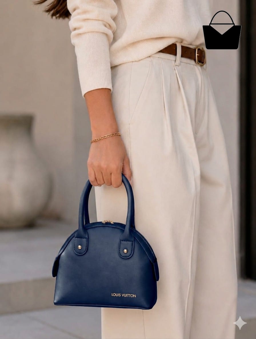 Trendy Women's Handbag – Soft Leather Feel, Smooth Zipper & Strong Handles