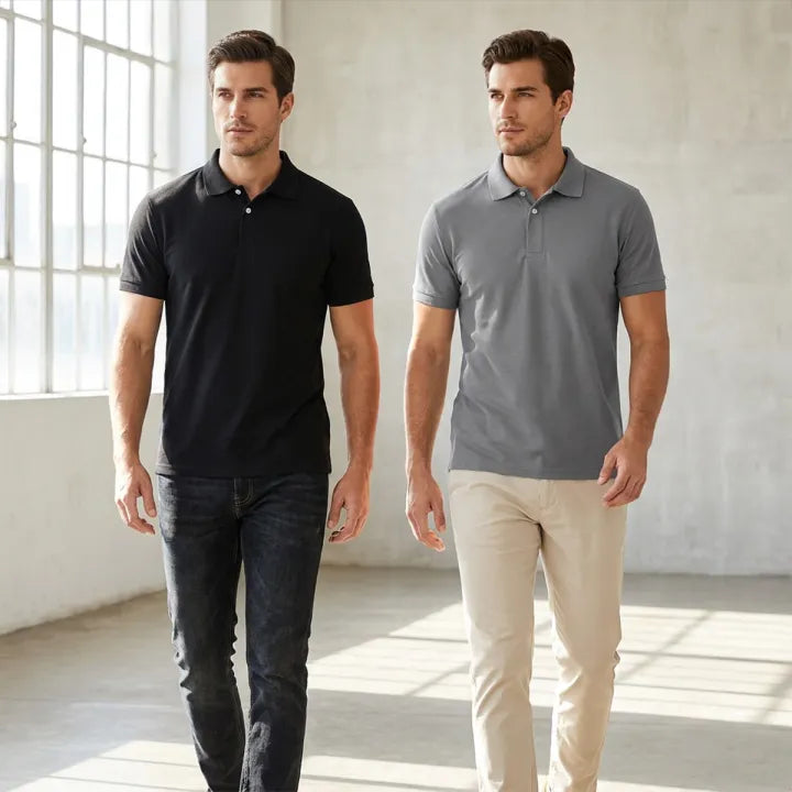 Pack of 2 Polo Shirt For Men's Soft & Comfortable
