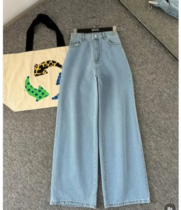 Wide Leg Baggy Flare Jeans Women Plus Size High Waist Denim Stretch Flared Pants