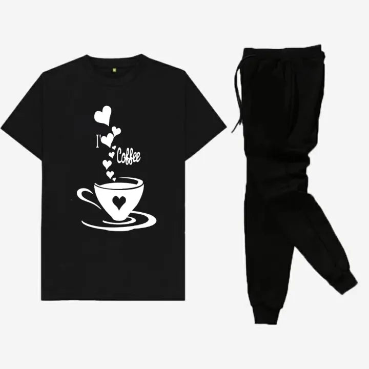 Track Suit NEW ARRIVAL -NEW And Trendy I Lover Coffee Printed Tracksuit For Girls