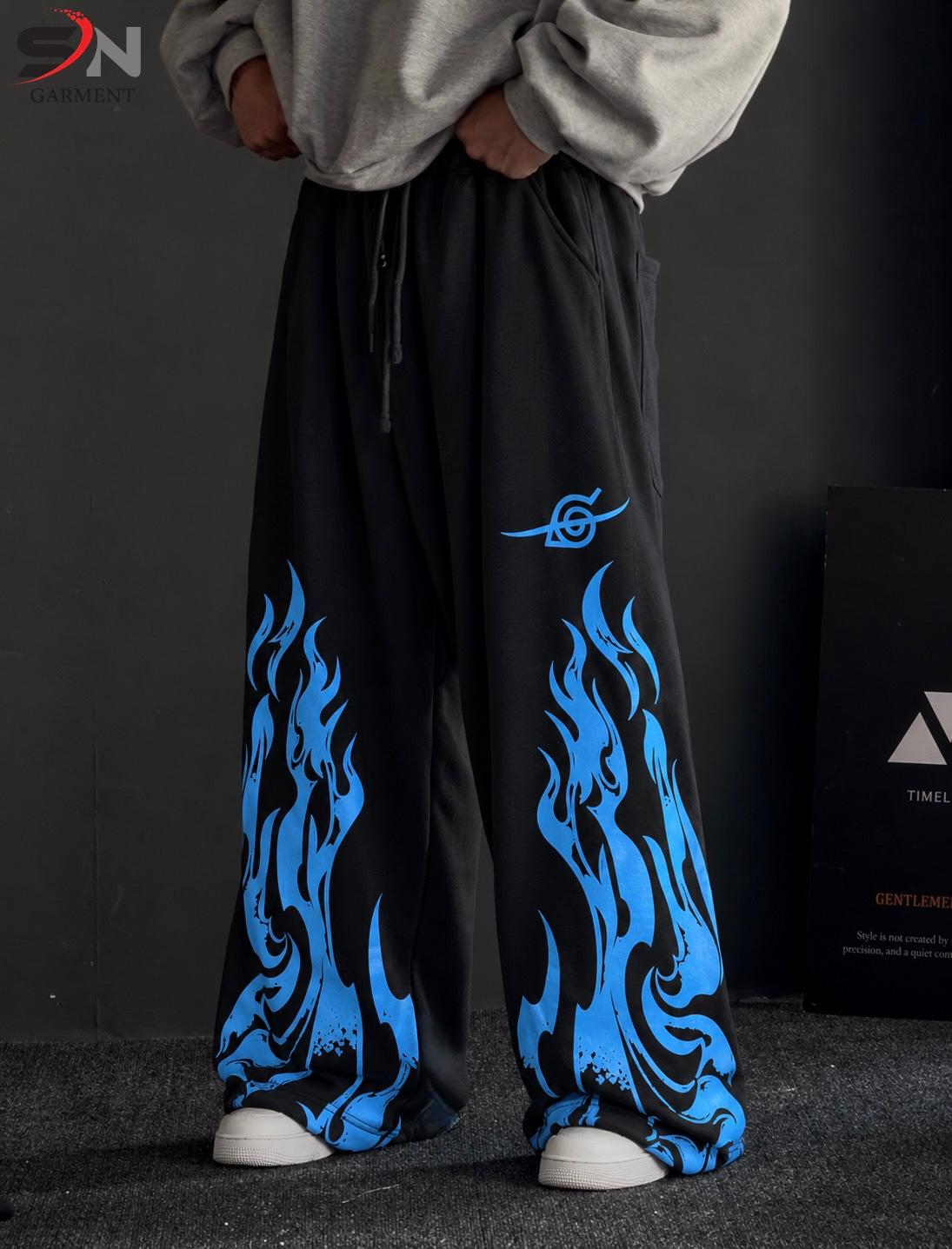 Inferno Flame Baggy Trousers – Bold Streetwear Pants