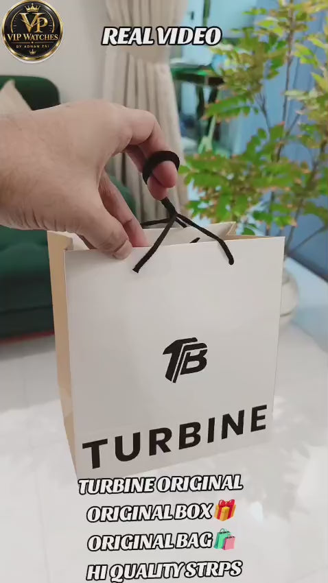 Turbine Original Men's Watch – Premium Quality Strap, Stainless Steel Back with Original Box & Shopping Bag